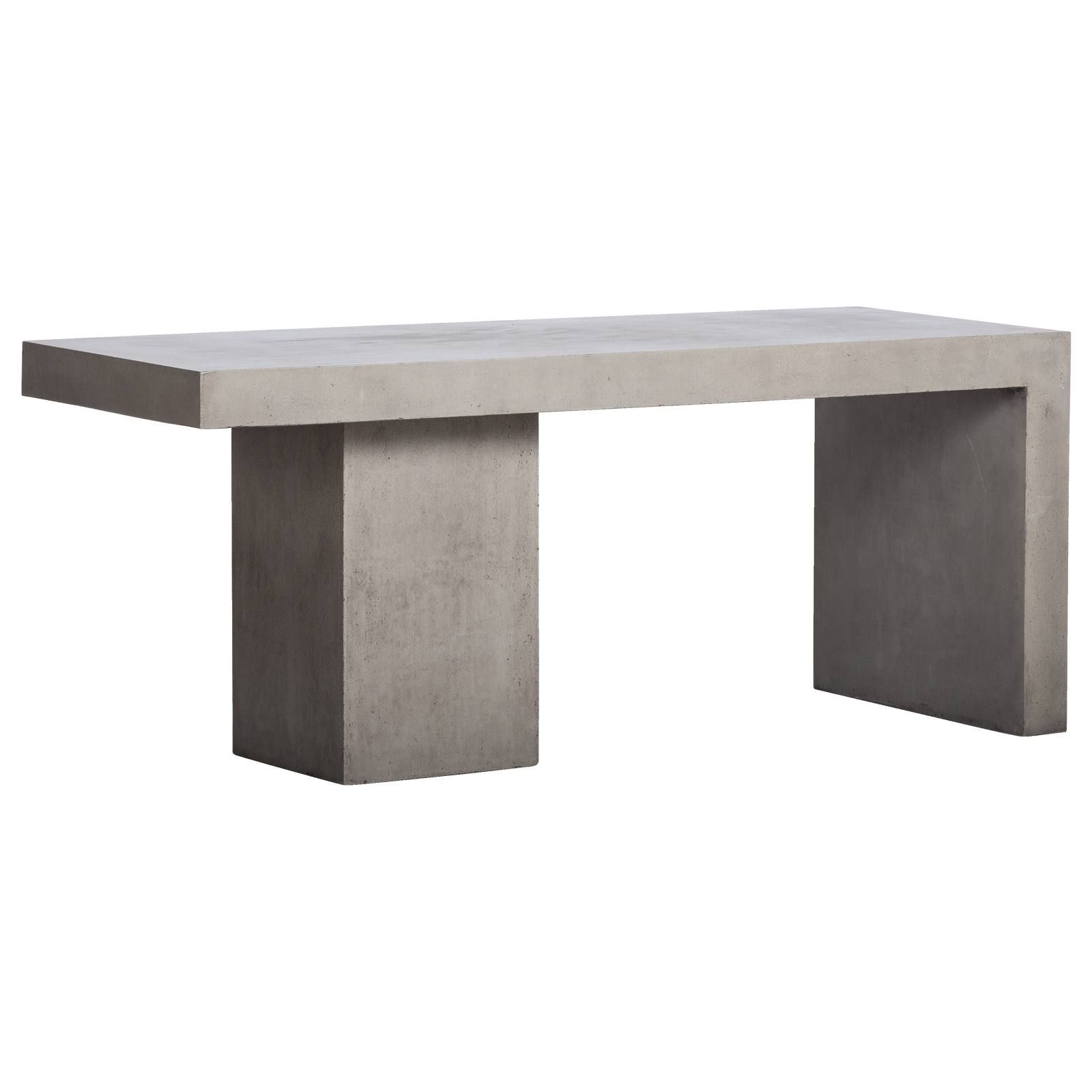 grey concrete desk