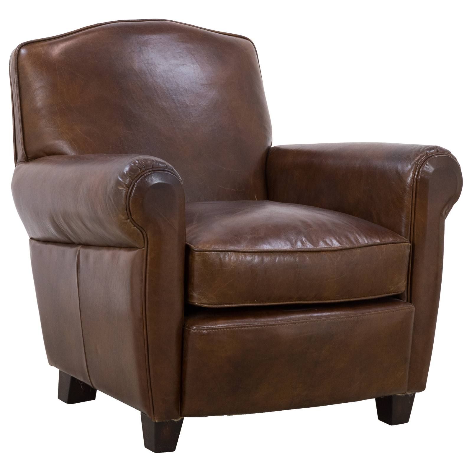 traditional leather armchair