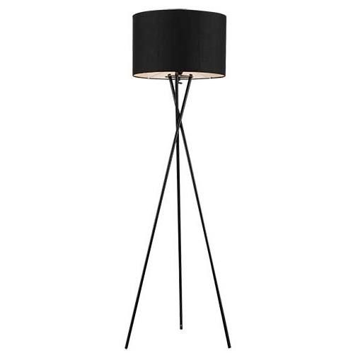 All black shop floor lamp