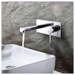 Isabella Wall Mixer With Spout, Chrome