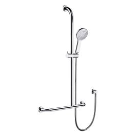 Luciana Care Inverted T Rail Shower, Right-Hand, Chrome