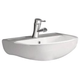 RAK Compact 450 Wall Basin, 1TH, Gloss White