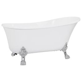 Violet 150x70x79cm Acrylic Bath (w/ Chrome Feet), White