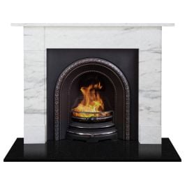 Burford Marble Mantel, White