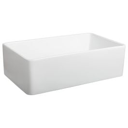 Devlin 84x50x25cm Single Fireclay Sink, White