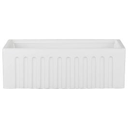Kinsdale Fireclay Single 76x51cm Fluted Sink, White
