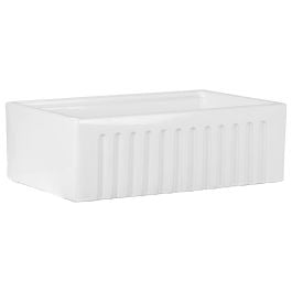 Kinsdale Fireclay Single 76x51cm Fluted Sink, White