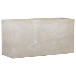 Abasi 120x42x60cm Concrete Planter, Milky White