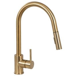 Portolo Pull Out Sink Mixer Satin Brass
