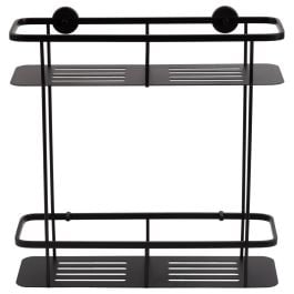 Faris 2 Shelf Shower Caddy, Matt Black