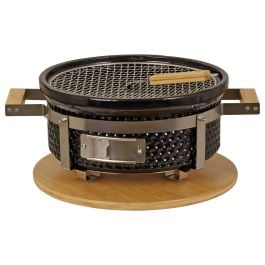 Hibachi Yoto Round Ceramic Grill, Black