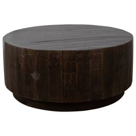 Batara 60cm Dark Brown Round Coffee table