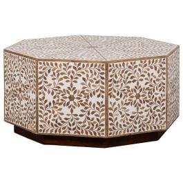 Trinto 90x46cm Hexagonal Deco Inlay Coffee Table