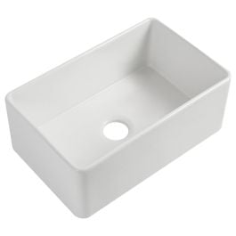 Wexford Premium 76x45.9x25.4cm Single Fireclay Sink, White
