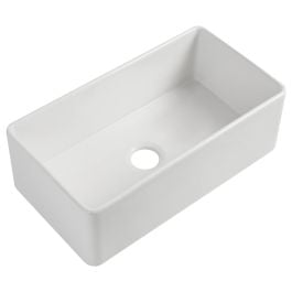 Wexford Premium 83.5x45.9x25.4cm Single Fireclay Sink, White