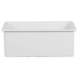 Wicklow Premium 68.5x48.3x25.4cm Single Drop in Undermount Fireclay Sink, White