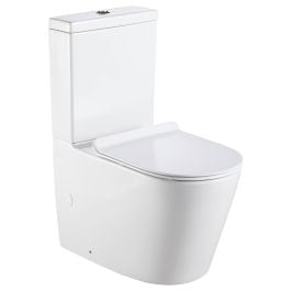 Marklow Back to Wall Toilet Suite with Seat, White