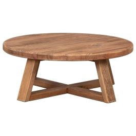 Fairvale 90cm Reclaimed Pine Round Coffee Table, Natural