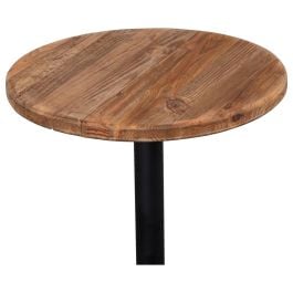 Morency 45cm Reclaimed Pine Round Tall Side Table, Natural