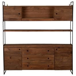 Glenville 184cm Reclaimed Pine Dresser Unit, Natural