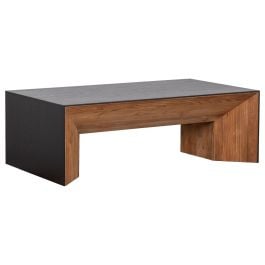 Crestbank 137cm Reclaimed Pine Coffee Table, Black