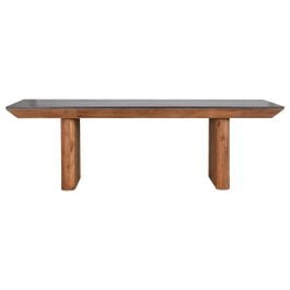 Knoxville 242cm Reclaimed Pine Dining Table, Black