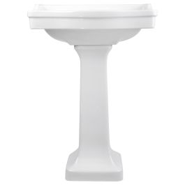 Francis 62cm 1 Tap Hole Pedestal Basin, White