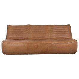 Aceno 3 Seat Hazelnut Tan Leather Sofa