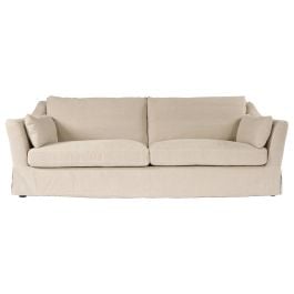 Taplin 3 Seater Linen Sofa, Natural