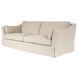 Taplin 3 Seater Linen Sofa, Natural