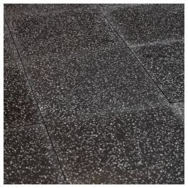 Terrazzo Encaustic Tile, Black with White Chips