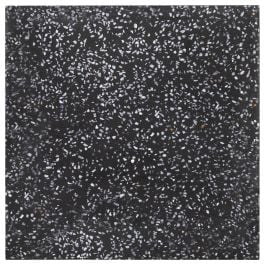 Terrazzo Encaustic Tile, Black with White Chips