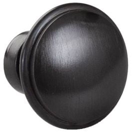 Large Cupboard Knob Bevelled Edge, Antique Black