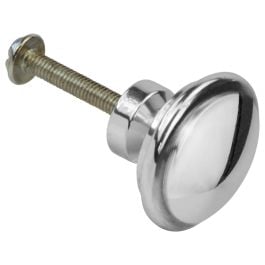 Large Cupboard Knob with Bevelled Edge, Chrome