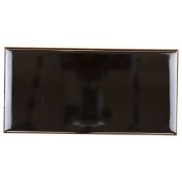 Plain 6x3cm Fireplace Tile, Teapot Brown