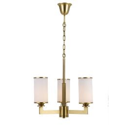 Ahern 3 Light Pendant, Brass & Opal Matte