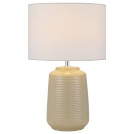 Anni Table Lamp, White, Cream Shade