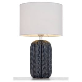 Bokem Table Lamp, Blue, White