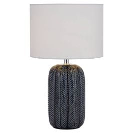 Bokem Table Lamp, Blue, White