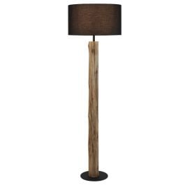 Chad Floor Lamp, Wood, Black