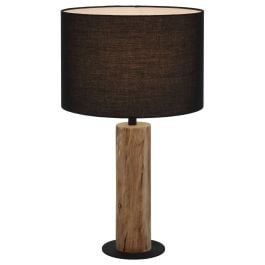 Chad Table Lamp, Wood, Black