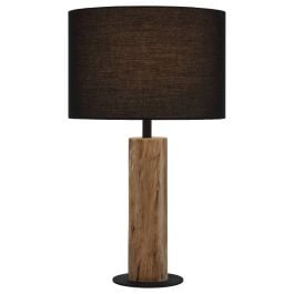 Chad Table Lamp, Wood, Black
