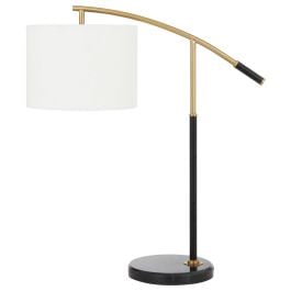 Cruz Table Lamp, Black, Gold, Ivory