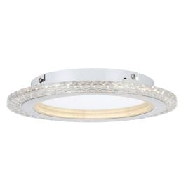 Elie 30cm 12W Led Oyster Non-Dim, Chrome