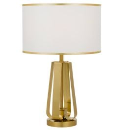 Laila Table Lamp, Antique Gold, Ivory