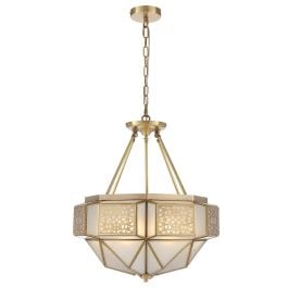 Overton Pendant CTC, Brass, Frost Glass