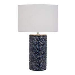 Rodos Table Lamp, Blue, White