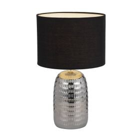 Sevia Table Lamp, Silver, Black