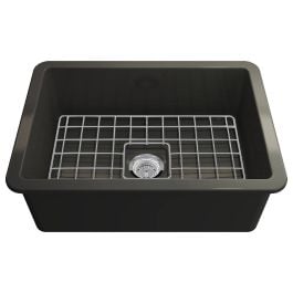 Cuisine 68x48cm Inset Undermount Fine Fireclay Sink, Matte Black