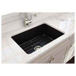 Cuisine 68x48cm Inset Undermount Fine Fireclay Sink, Matte Black